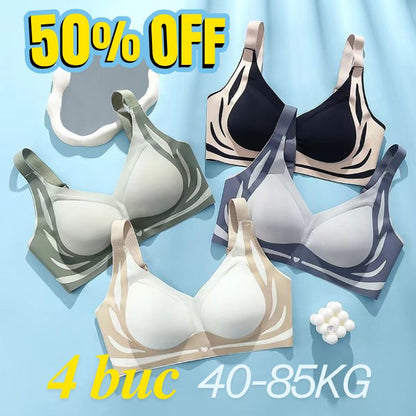 😍【Pachet de 4】Sutien pentru femei fără sârmă, dintr-o bucată❤️【40-85KG】-3895672