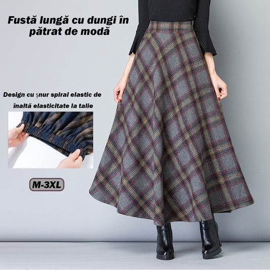 【M-3XL】Fusta de lână îngroșată de toamnă și iarnă   3844085