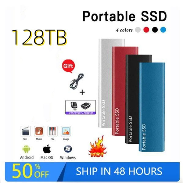 【64/128 TB】 💻📱Unitatea de stocare SSD de mare viteză pentru citire și scriere