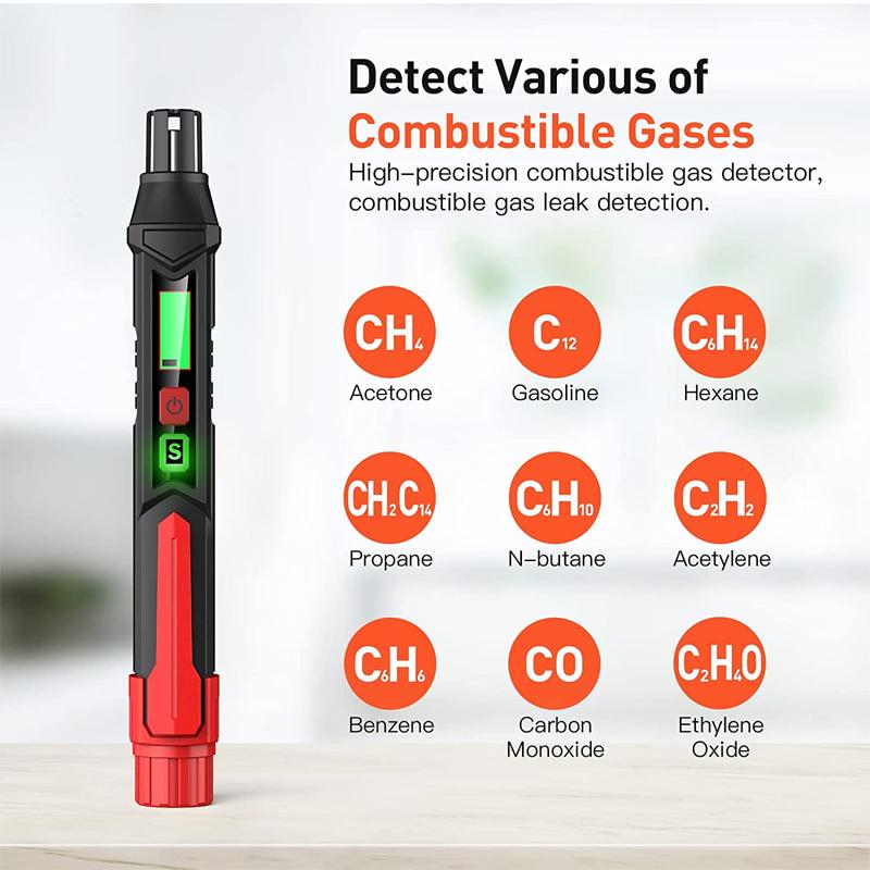 💥Detector portabil de scurgeri de gaz de înaltă precizie, corp mic / răspuns rapid / răspuns la sunet și la lumină-3883381