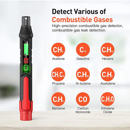 💥Detector portabil de scurgeri de gaz de înaltă precizie, corp mic / răspuns rapid / răspuns la sunet și la lumină-3883381