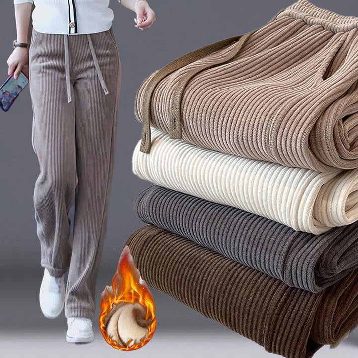 🔥👖Pantaloni noi, casual, din catifea, cu picioare largi, foarte confortabili de purtat.