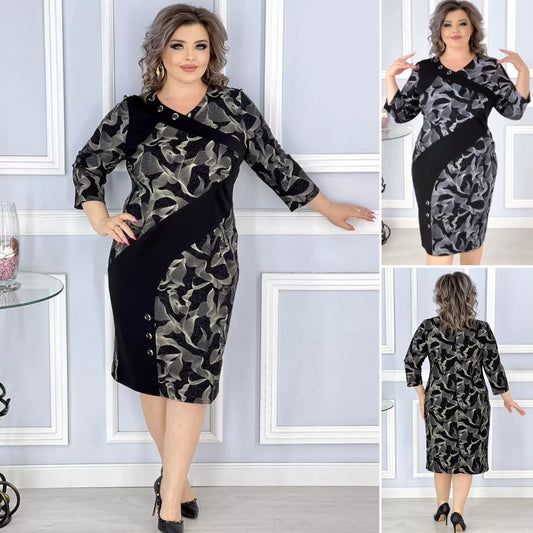 【🏆️Vânzare fierbinte】🌷 [S-5XL] 2025 Noua rochie eleganta imprimata