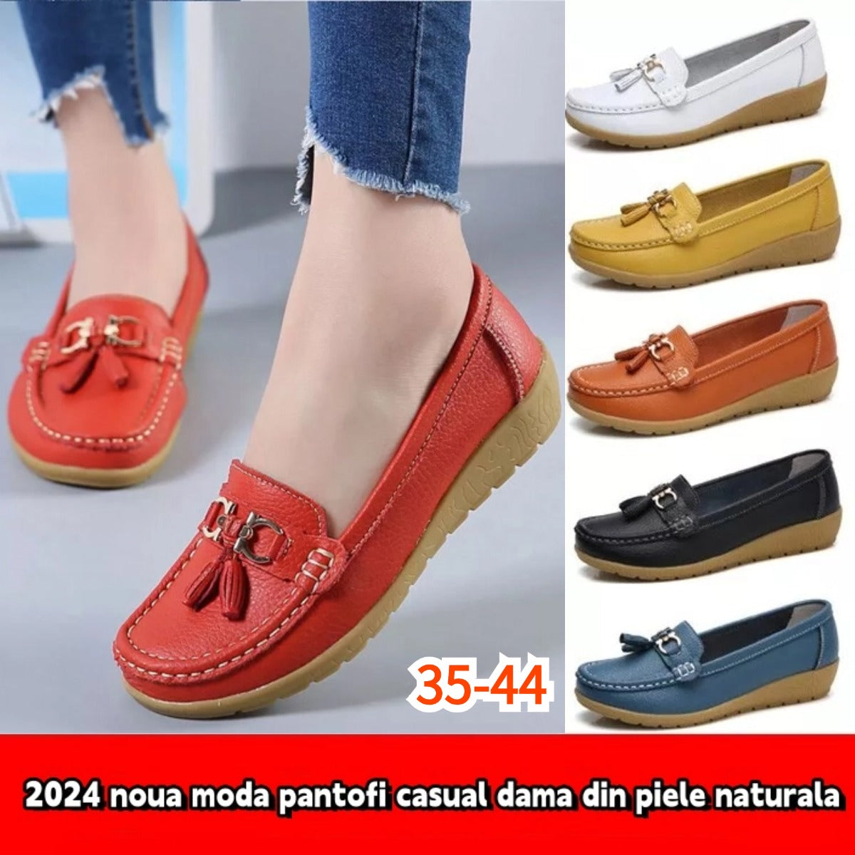 【🔥Reducere de 50% pentru o perioadă limitată】【35-44】Pantofi casual din piele naturală pentru femei, model 2024 3807604