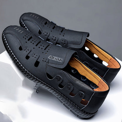 【39-44】 Pantofi casual din piele de vacă pentru bărbați la modă cu design unic