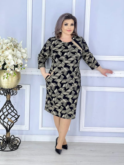 【🥇Cel mai bine vândut】💥👗【S-5XL】2025 Nouă rochie de primăvară imprimată 3904851