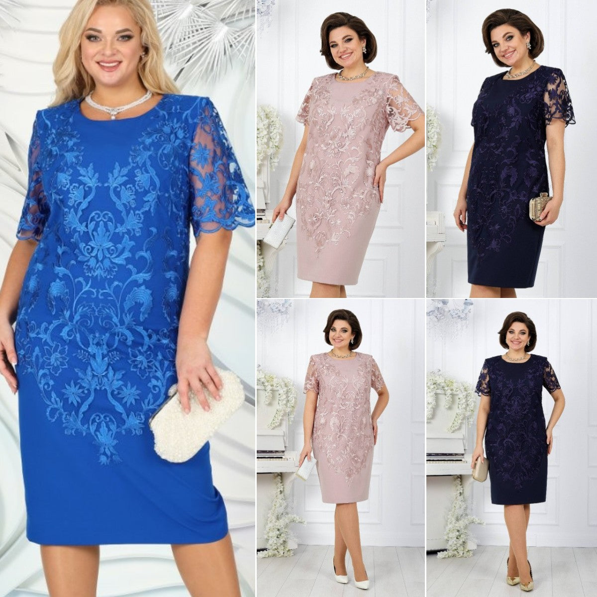 【🏆 Cele mai bine vândute produse】😍【S-3XL】 2024 Noua rochie de dantelă la modă, design clasic, elegant și simplu--3675775