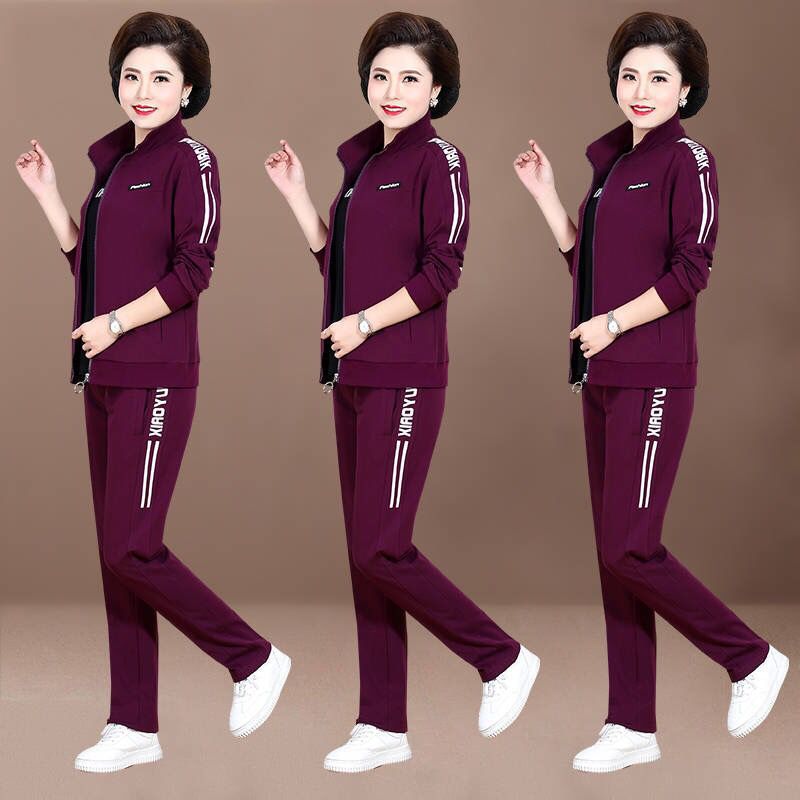 【M-5XL】【Geacă + tricou + pantaloni】Set din trei piese pentru sporturi lejere 2025-3901983