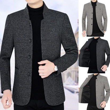 【M--4XL】🔥2024 Nou sacou cu rever, pulover gros de lână pentru bărbați, din material catifelat, pentru toamnă și iarnă 3811838