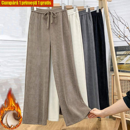 🔥👖Pantaloni noi, casual, din catifea, cu picioare largi, foarte confortabili de purtat.