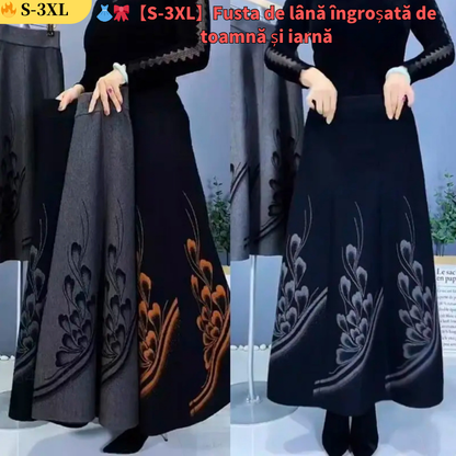 👗🎀【S-3XL】Fusta de lână îngroșată de toamnă și iarnă-3875444