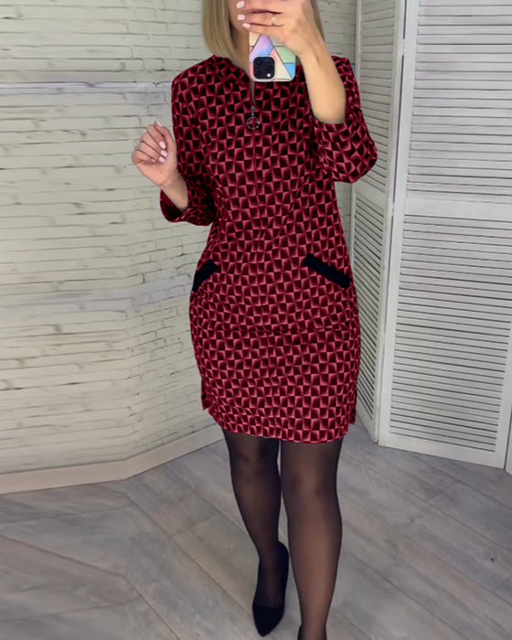 🔥【Cumpărați 1, primiți 1 gratuit】🌷【S-5XL】 Rochie imprimată la modă nouă 2024 3833263