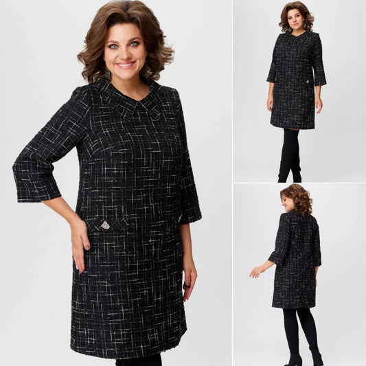 ✨【S-5XL】🍁👗Stil nou de toamnă și iarnă elegant de înaltă calitate, rochie 3848942