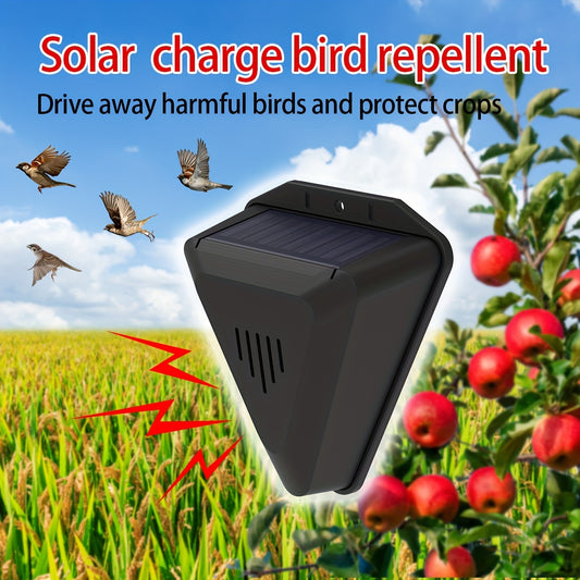 🦅Orchard Fish Pond Rice Paddy Solar Power Sunet și lumină de alarmă de alarmă pentru păsări Repeller