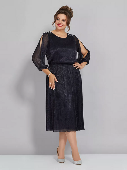 💖💖【S-5XL】🍁🍂Stil nou de toamnă și iarnă elegant de înaltă calitate, rochie-3837541