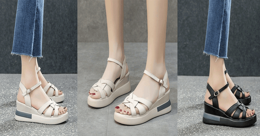 👡【35-40】Noi sandale la modă și versatile, cu talpă moale, cu talpă groasă, confortabile, cu gura de pește