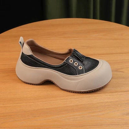 👟👟【35-40】2025 Pantofi casual sport confortabili, cu talpă groasă, din piele, în stil nou la modă-3895549