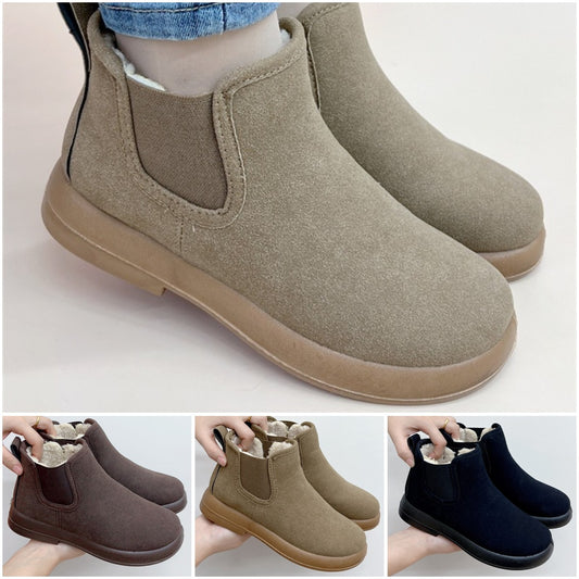 🔥👢【35-41】2024 Iarna Cald Cașmir Plat Confortabil Versatil Cizme scurte Cizme anti-alunecare  3844070