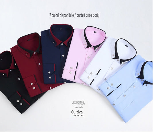 【S-4XL】👕2025 Nouă cămașă bărbătească casual, business și respirabilă-3889835