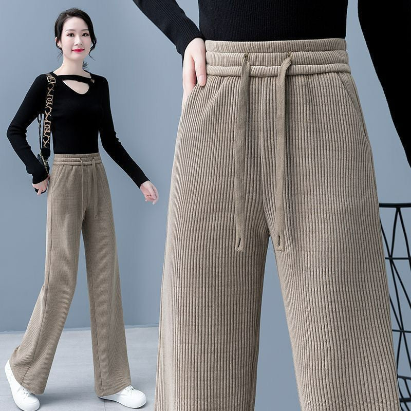 🔥👖Pantaloni noi, casual, din catifea, cu picioare largi, foarte confortabili de purtat.