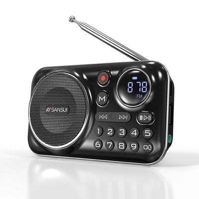 🎁【Ofertă de timp limitat】 Player de muzică radio Bluetooth portabil, poate introduce carduri și unități flash USB.