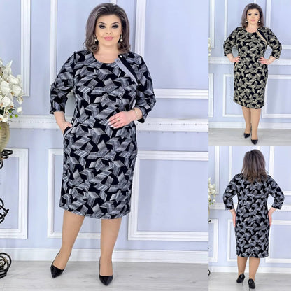 【🥇Cel mai bine vândut】💥👗【S-5XL】2025 Nouă rochie de primăvară imprimată 3904851