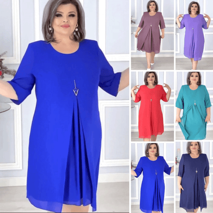 【S-5XL】Rochie multicoloră elegantă și la modă pentru femei