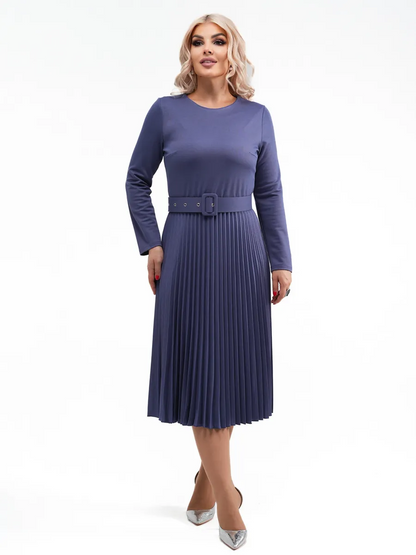 ✨【S-5XL】👗Toamnă și iarnă 2025, rochie plisată nouă, modernă, elegantă, de înaltă calitate, într-o singură culoare