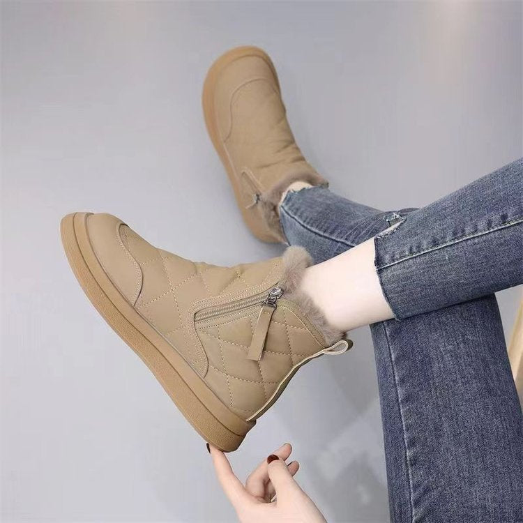 🔥【30%OFF】👢【35-41】Stil nou pentru toamnă și iarnă cizme scurte impermeabile, anti-alunecare, calde și la modă, cu talpă moale