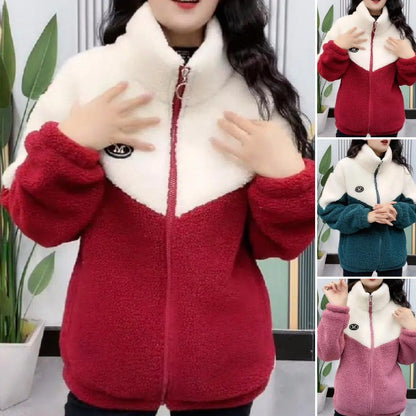 【M-4XL】Jachetă de iarnă fleece, jachetă de bumbac, geacă de bumbac îngroșată din lână de miel, jachetă caldă-3758235