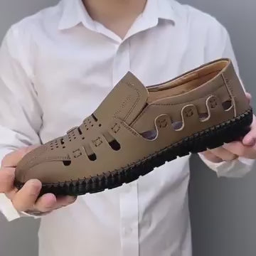 【39-44】 Pantofi casual din piele de vacă pentru bărbați la modă cu design unic